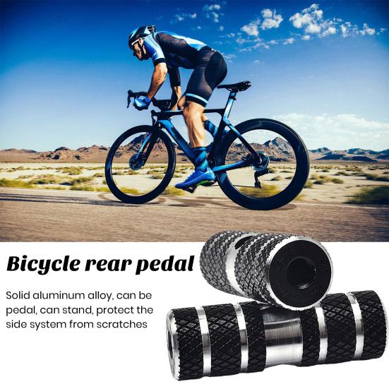 2Pcs Aluminum Alloy Bike Pegs Foot Pedals Backseat Stands Foot Rest Anti-Slip Stunt