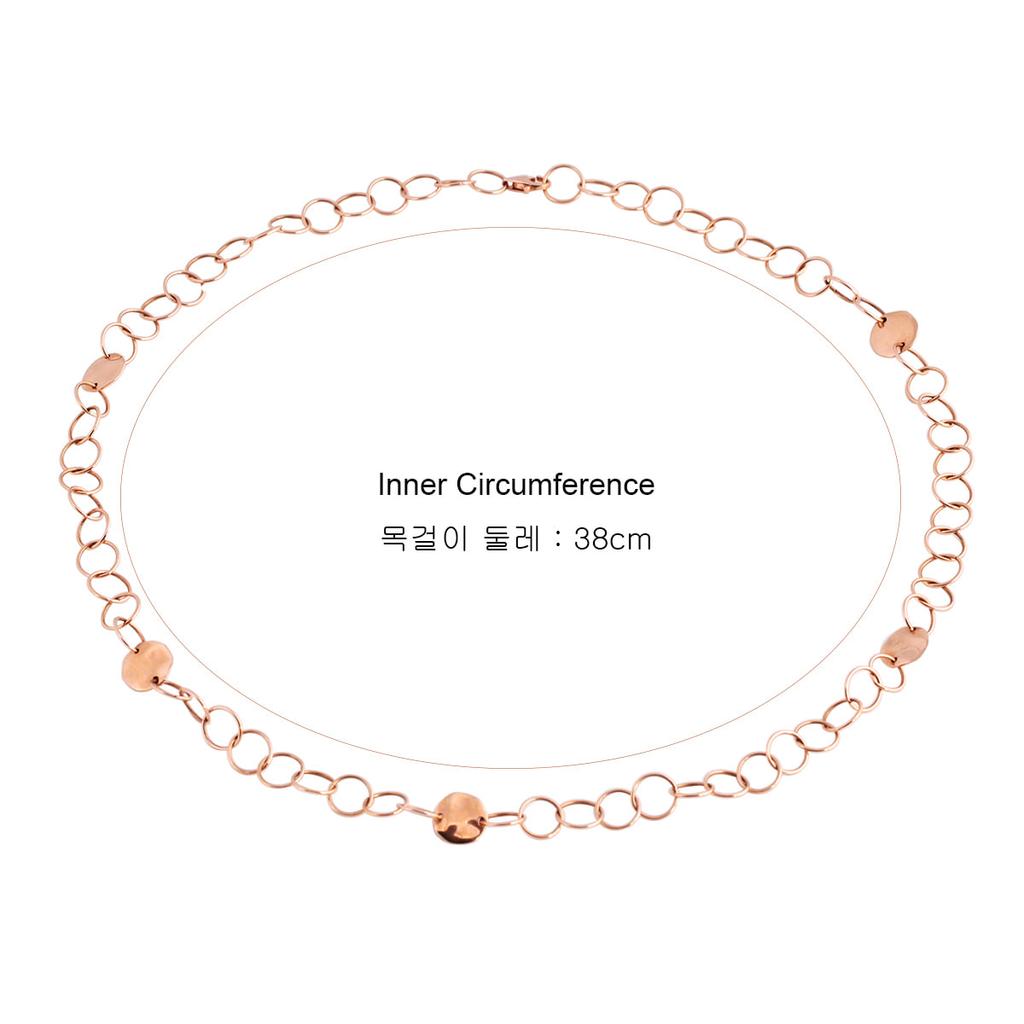 Mezmic [Fairy Collection] 14K Gold Choker Ring Chain Necklace