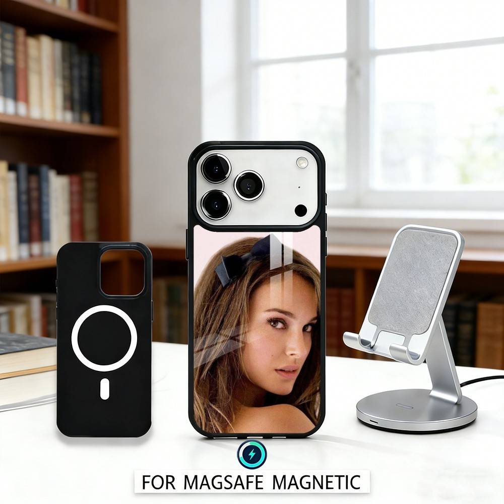 Элегантный чехол для телефона Натали Портман Для iPhone17,16,15,14,13,12,Pro,Max, Магнитный Для Magsafe Беспроводной Зарядки