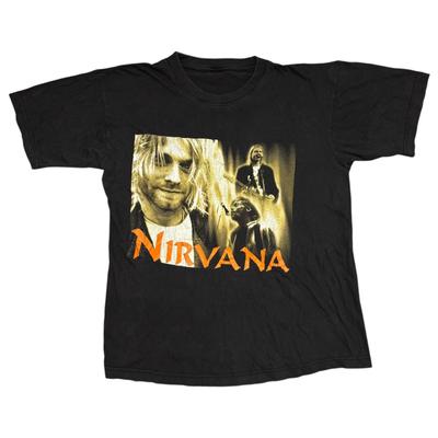 Винтажная футболка Nirvana 90-х годов Тур Концерт Гранж Рок-группа Футболка с графикой Курта Кобейна