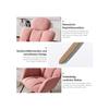 Fauteuil à bascule, tissu peluche doux, tufté, assise rembourrée pour salon et chambre à coucher, rose
