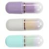 3pcs Nail Dust Cleansing Brush Soft Hair Comfortable Grip Loose Powder Brush with Cover White Purple Green