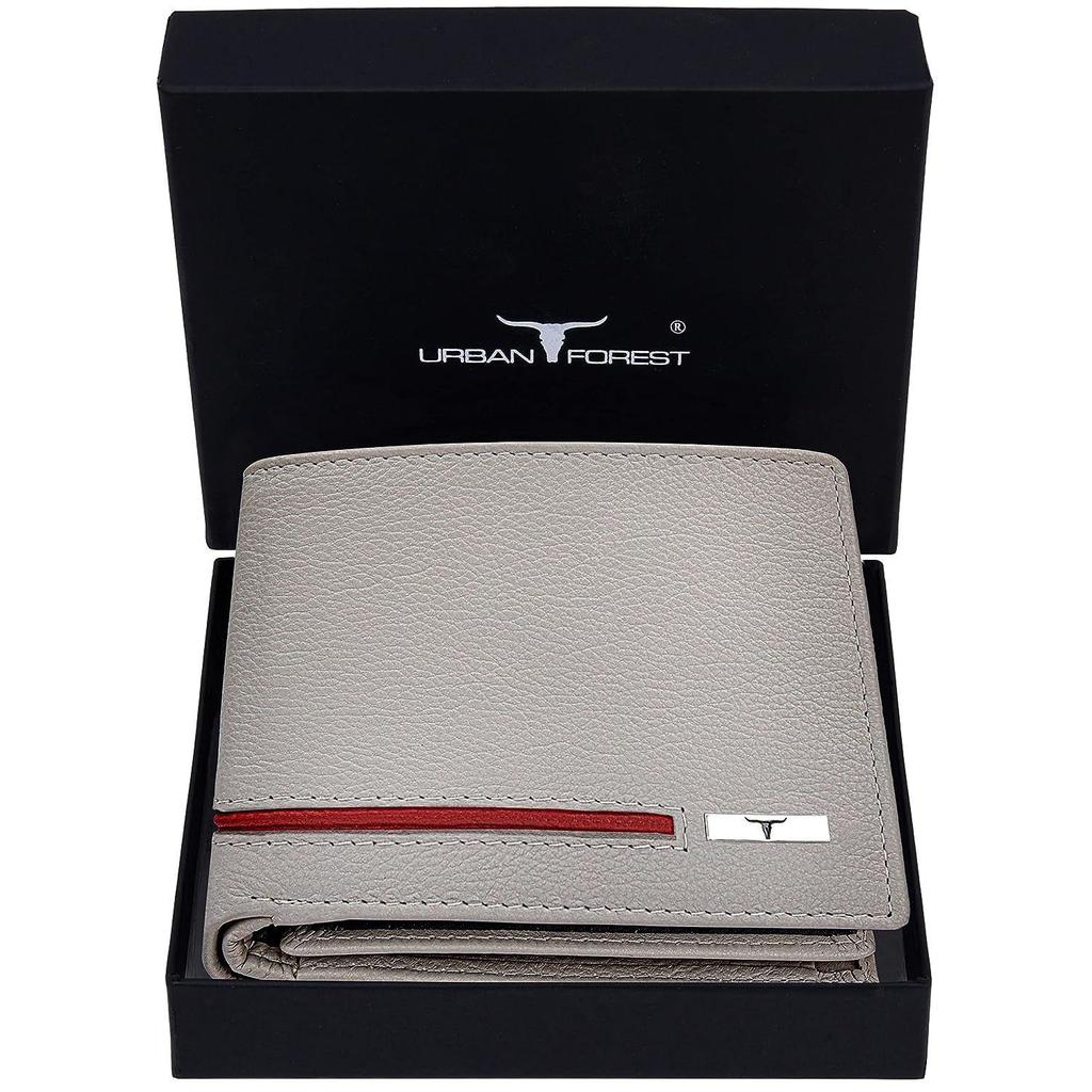 URBAN FOREST Stag Sand/Red Leather Wallet for Men