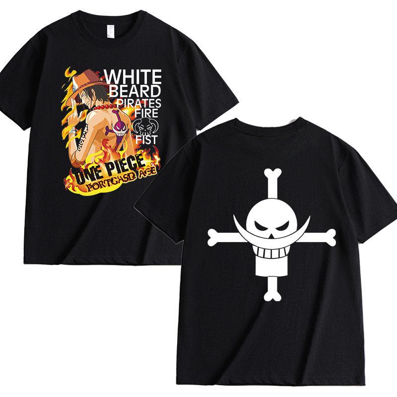 Anime Style One Piece Road Feisuolonuo Pure Cotton Printed Fashionable Unisexs and Womens Clothing New Loose Casual Tshirt