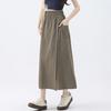 Women Cargo Pants Elastic High Waist Wide-Leg Skirt Pants with Pockets