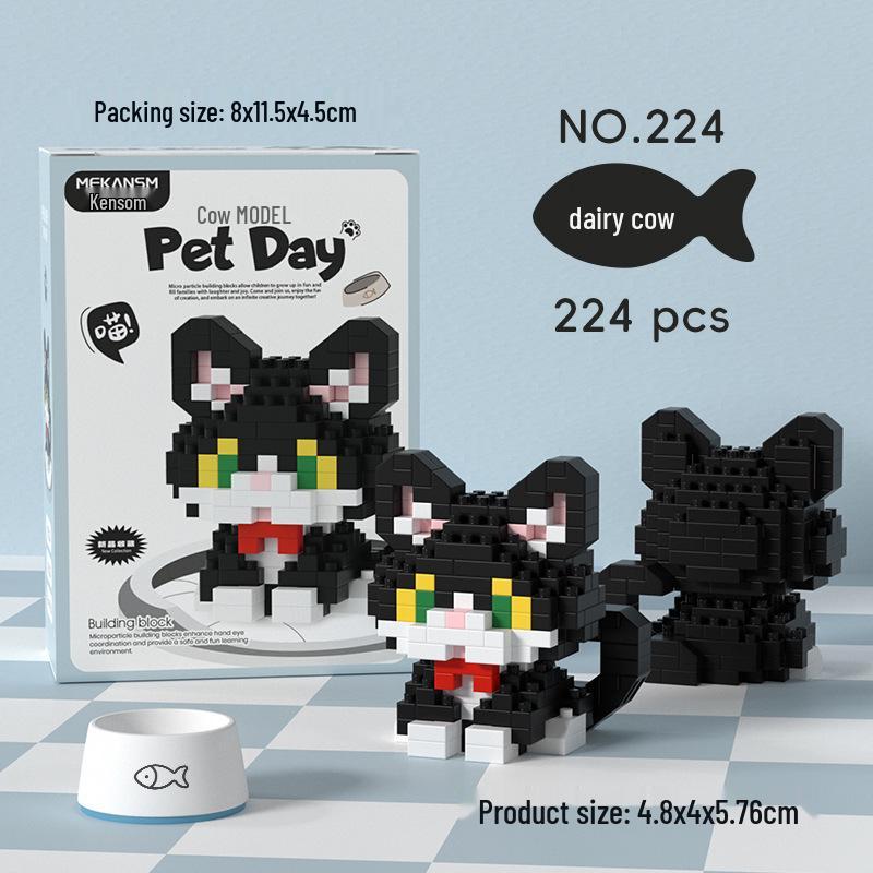 Микро Мини Строительные Блоки: Шиба-ину, Тедди, Корги, Кот, Корова Набор плюшевых игрушек в подарок