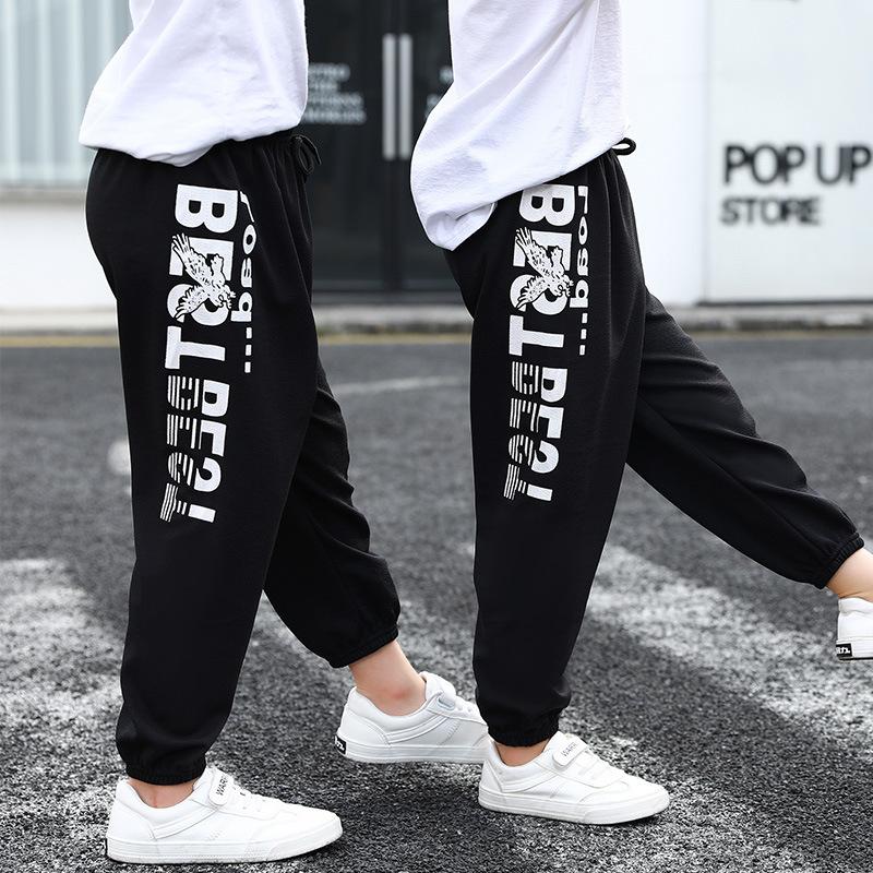 Summer and Autumn Kids Boys Sprots and Leisure Pants Drawstring Lace Up Casual Long Trousers