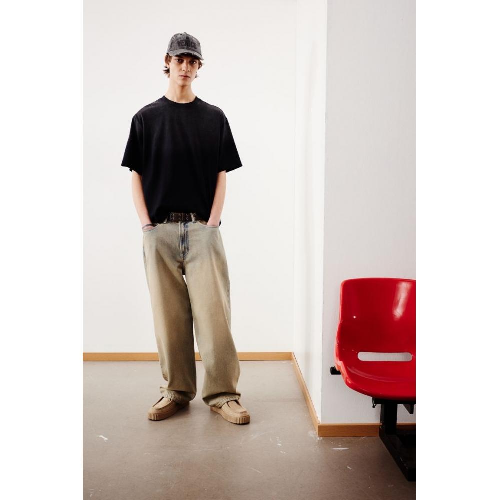 Рубашка HMT свободного покроя, черная, с эффектом омбре