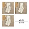 3 Pairs Socks Designer Luxury Women Stockings Brand Cotton Embroidered Letter Striped Mid-Tube Solid Stack Loose Fashion Socks