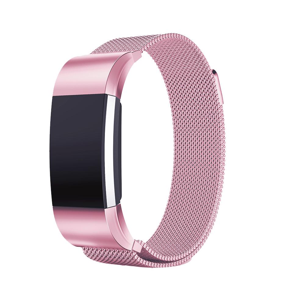 Magnetic Milanese Loop Strap For Fitbit Charge 2 Replacement Stainless Steel Wristband Watch Band