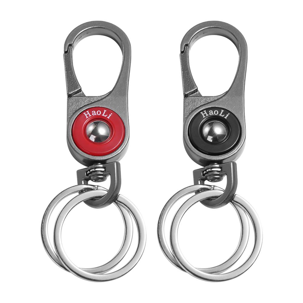 Business Style Titanium Car Keychain Polishing Titanium Keyring Birthday Gift