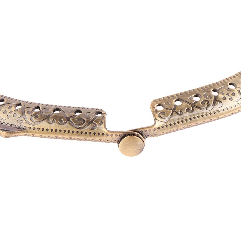 1 шт., 12,5 см, с тиснением в виде головы птицы, античная бронза, металлический кошелек, рамка, сумка с застежкой-поцелуем, ручка, аксессуары для сумки с дуговым замком «сделай сам»