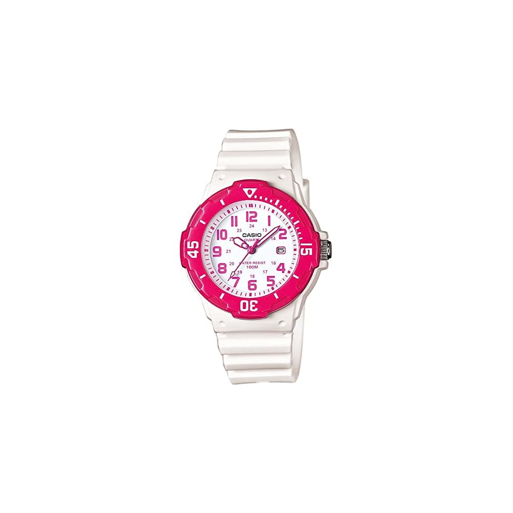 Casio LRW-200H-4BV Аналоговые часы Глянцевые Белые Розовые для Женщин Детей Импортная Модель