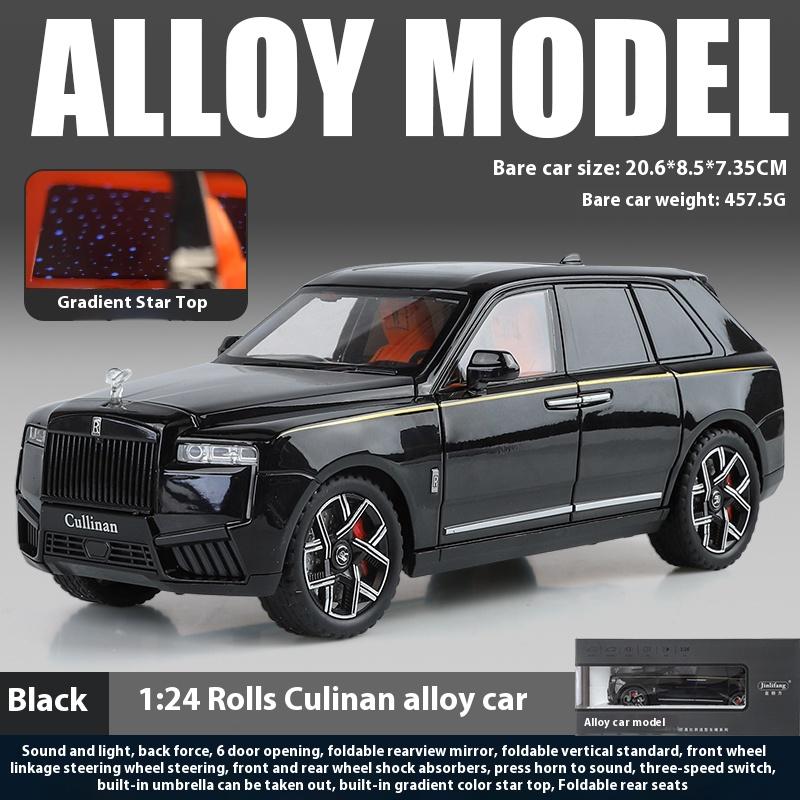 1:24 Рулона-Модель Автомобиля из Сплава Cullinan, С Имитацией Крыши «Звездное Небо», Внедорожник, Игрушечный Автомобиль для Мальчика, Внедорожник, Коллекция, Украшение, Подарок