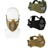 Tactical Steel Half Face Mask Mesh Military Style Face Mask for Airsoft Hunting Shooting