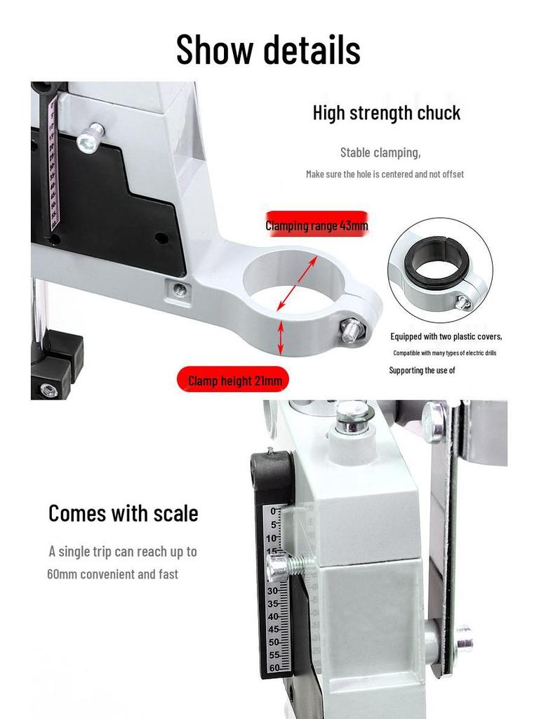 Мини электрическая дрель-стойка: Многофункциональная угловая шлифмашина и сверлильный станок со специальными плоскогубцами