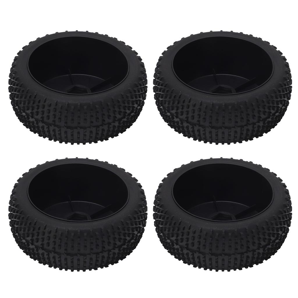 4Pcs RC Car Tire 112 Mm Diameter Rubber Tire Plastic Hub Universal RC Car Wheel Tire for 1/8 Models