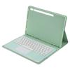 For Tab S8 Keyboard Case Matcha Green Adjustable Angle PU Case Detachable Tablet Wireless Keyboard