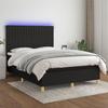 VidaXL Slatted Bed Base with Mattress and LED, Upholstered Bed, Double Bed, Adult Bedroom Interior Bed, 3135599