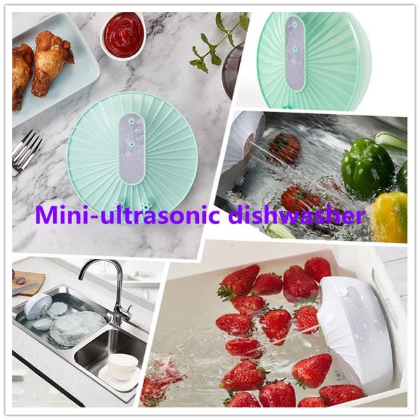 Портативная ультразвуковая мини-посудомоечная машина мощностью 12 Вт, автоматическая мойка овощей и фруктов, USB, умный дом
