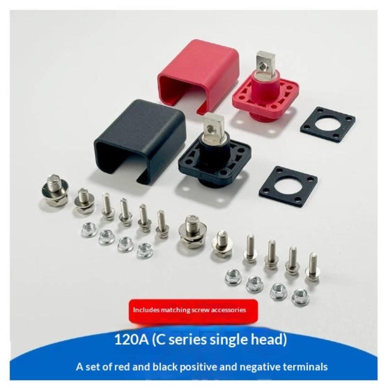 1Set Battery Storage Terminal Post 100A 120A Terminal Post All-Copper Lithium Battery Energy Storage Terminal Battery Connector