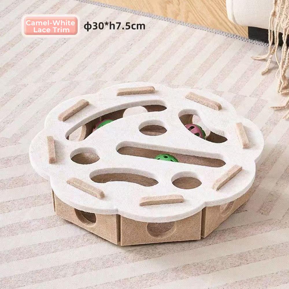 Игрушка-головоломка для кошек, фетровая коробка-головоломка, игрушка для упражнений для кошек с мячиком, развлечение для занятий спортом в помещении, охотничьи игрушки для кошек для домашних кошек