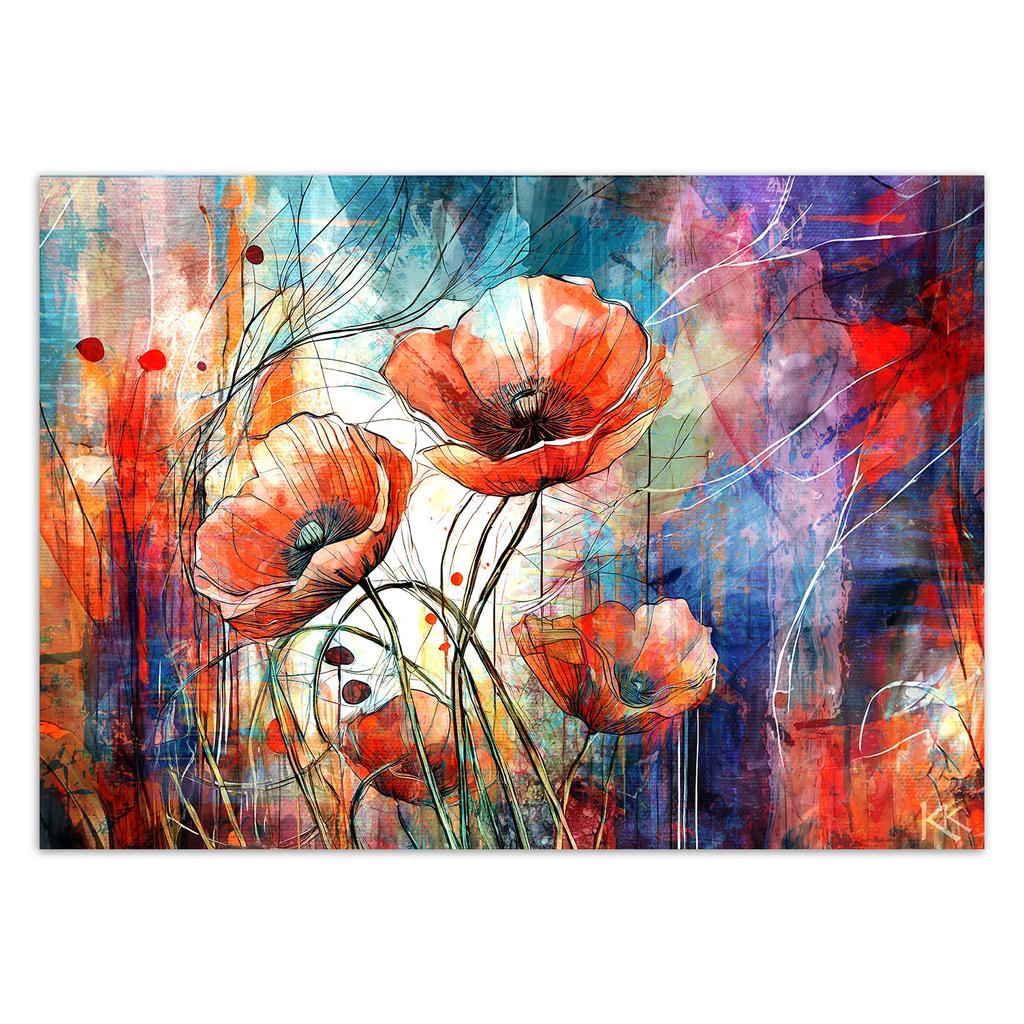 Wallpaper Abstract Poppies