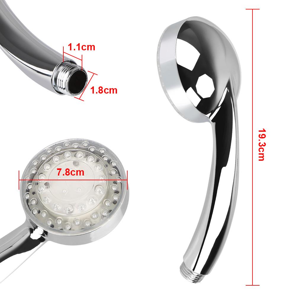 Ультра-тихая верхняя лейка «Тропический душ» со светодиодной подсветкой, генерация энергии потоком воды, 7 цветов с плавным переключением