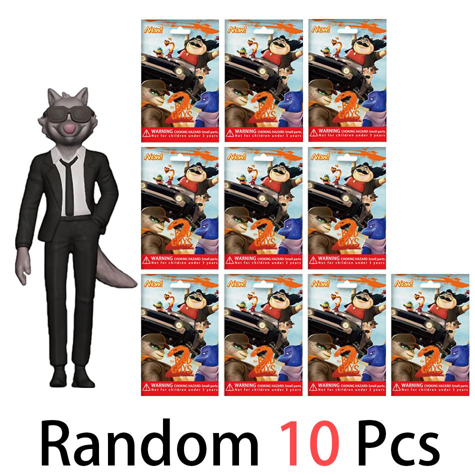24Pcs Bag The Bad Guys Alliance Handmade Big Bad Wolf Greedy Snake  Cartoon Anime Peripheral Doll Gift