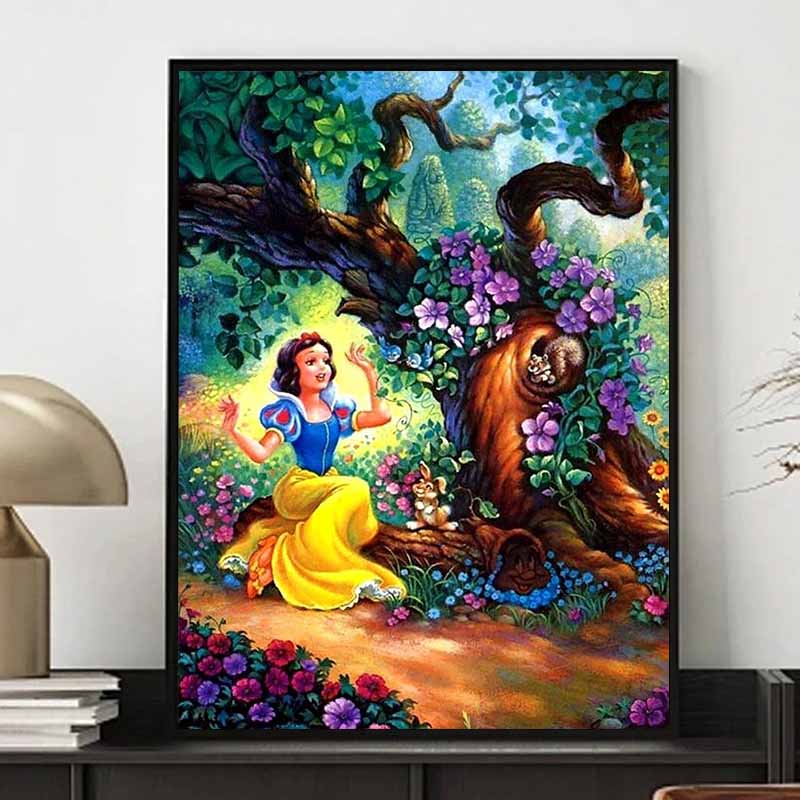 Disney Алмазная живопись Белоснежка и Семь Гномов Лес Исцеление Иллюстрация 5D Алмазная Живопись Искусство Вышивка Крестиком Украшение Комнаты