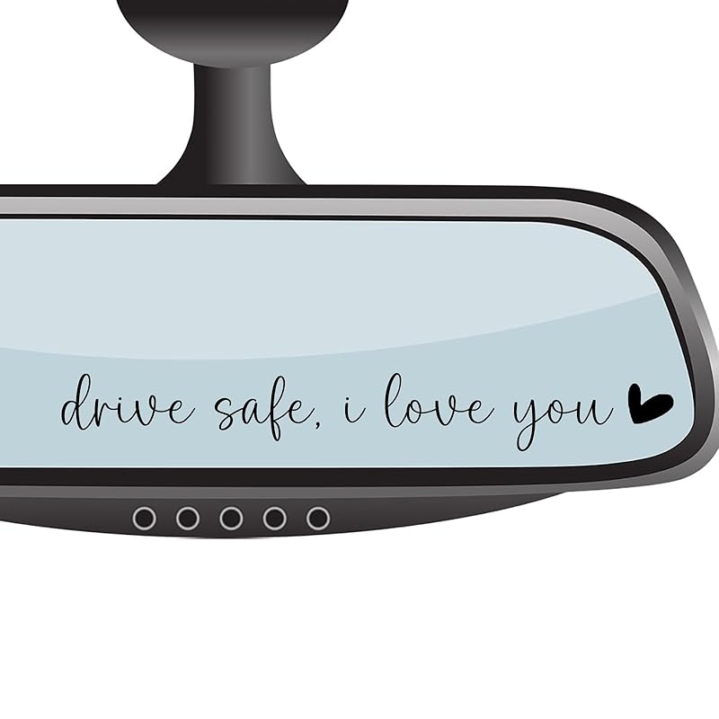 4 xJust Breathe Rear View Mirror Sticker,Rearview Mirror Decal,Car Accessories For Women,Motivational Stickers,Water Bottle Laptop Bumper Tumblers