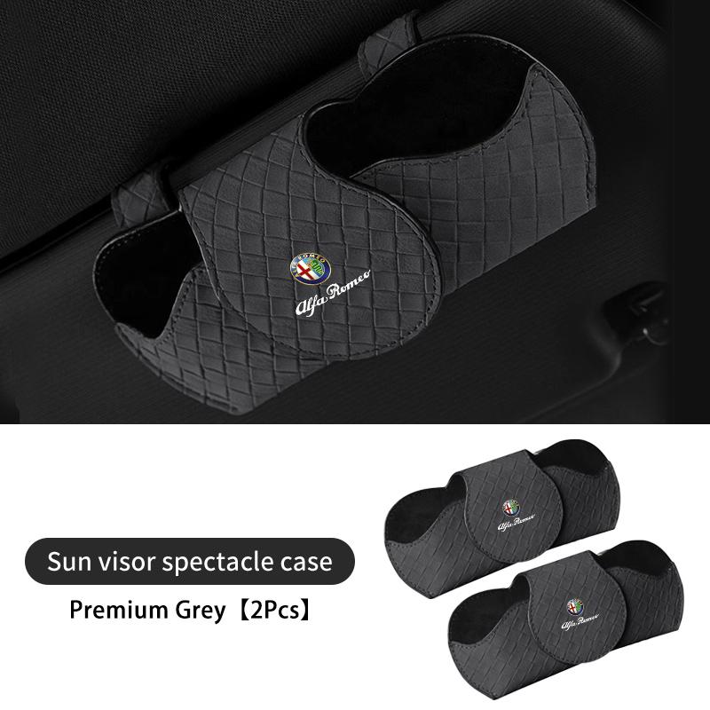 For Alfa Romeo Car Interior Glasses Clip Sun Visor Sunglasses Holder 159 Giulietta Giulia 147 Mito 156 159 166 GT Stelvio