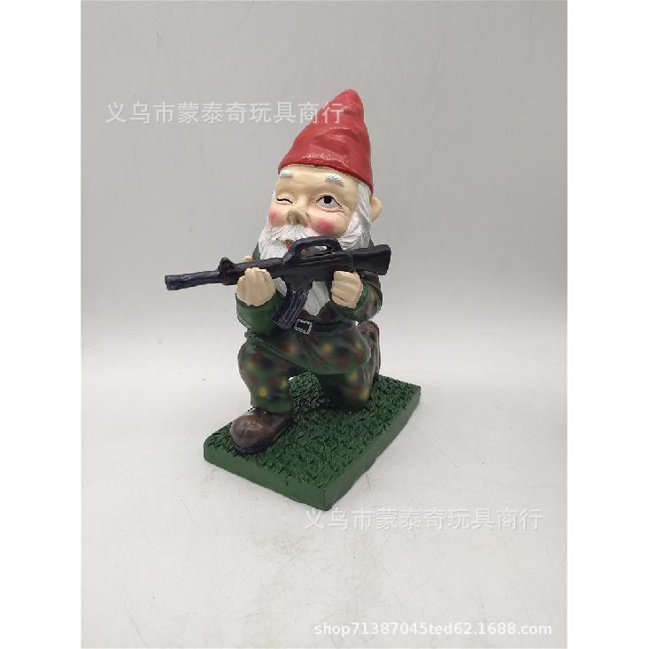 New Arrival New Army Garden Gnome Statue Combat Troops Garden Dwarf Resin Crafts