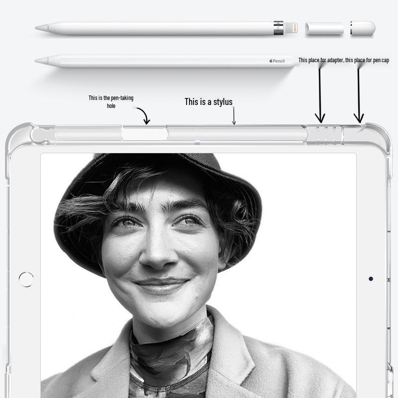 Чехол для iPad 10,2 дюйма Air 4/5: Противоударный кожаный чехол со слотом для ручки для Pro 11 и Mini 6