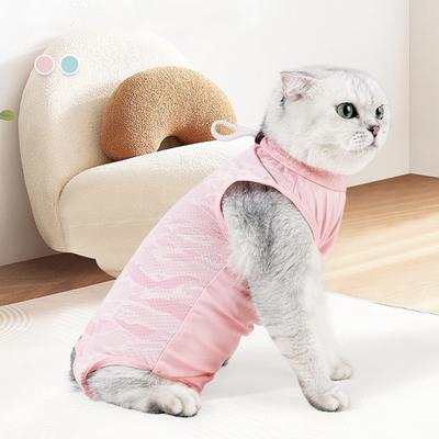 Дышащий Мягкий Нейлоновый Восстановительный Костюм для Кошек Высокоэластичный Ледяной Шелк Противо-вылизывание Регулируемый Хирургический Жилет для Котят Cosas Para Gatos