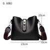 PU Leather Bucket Bag Women Large Capacity Shoulder Bags Lock Catch Crossbody Tote Handbag