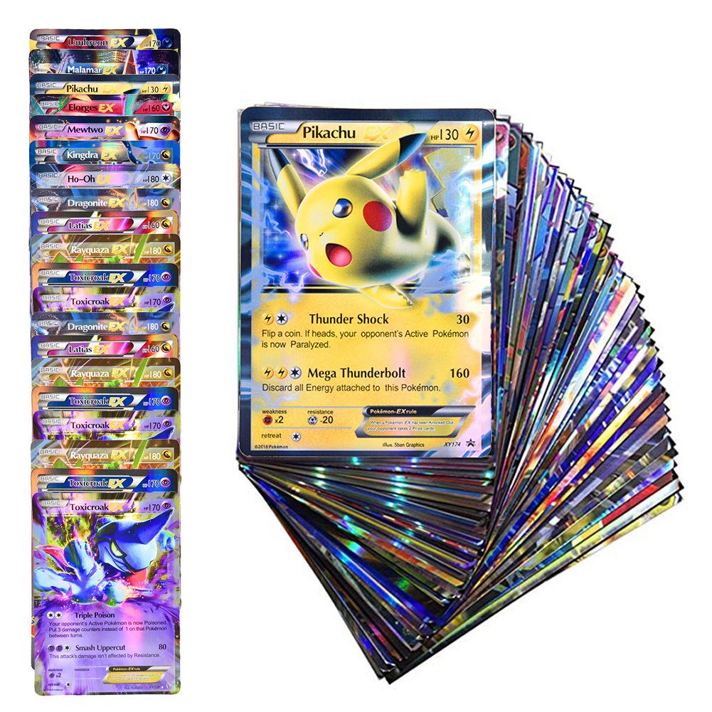 100Pcs Pokemon Cards Shining VSTAR GX EX VMAX MEGA TAG TEAM Energy Trainer Charizard Pikachu Collection Battle Card SH37