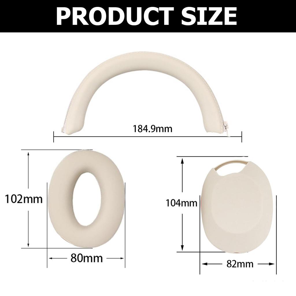 Umvowuxa 3 шт. Чехол-накладка Совместим с наушниками Sony Embody Накладка на амбушюры Мягкий силиконовый Аксессуары для наушников WH-1000XM5 Чехол/Чехол для оголовья/Ухо