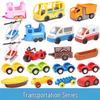 Hongyuansheng Large Compatible Building Blocks - Fire Truck, Bus, and Boat Educational Toy Set