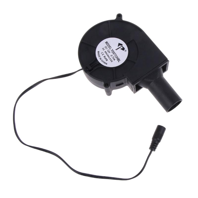 DC12v 2.7A 9733 Barbecue Grill Centrifugal Turbo Blower with Air Outlet Large Air Volume High-speed Cooling Fan 4600RPM