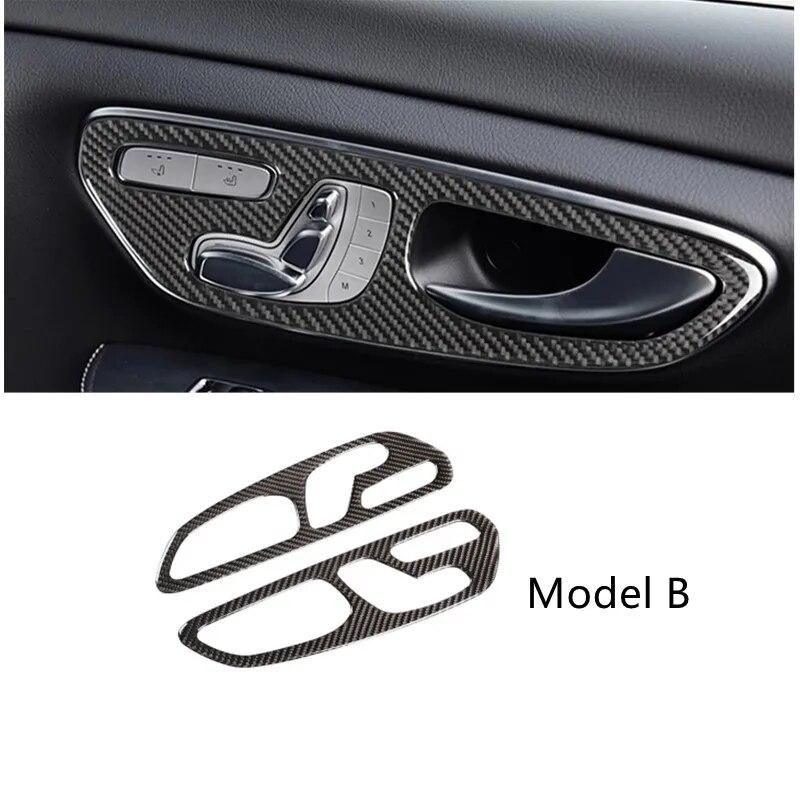 ABS Carbon Fiber Interior Moulding Trim Window Glass Lift Switch Sequins Frame For Mercedes Benz V Class W447 V260 2015-