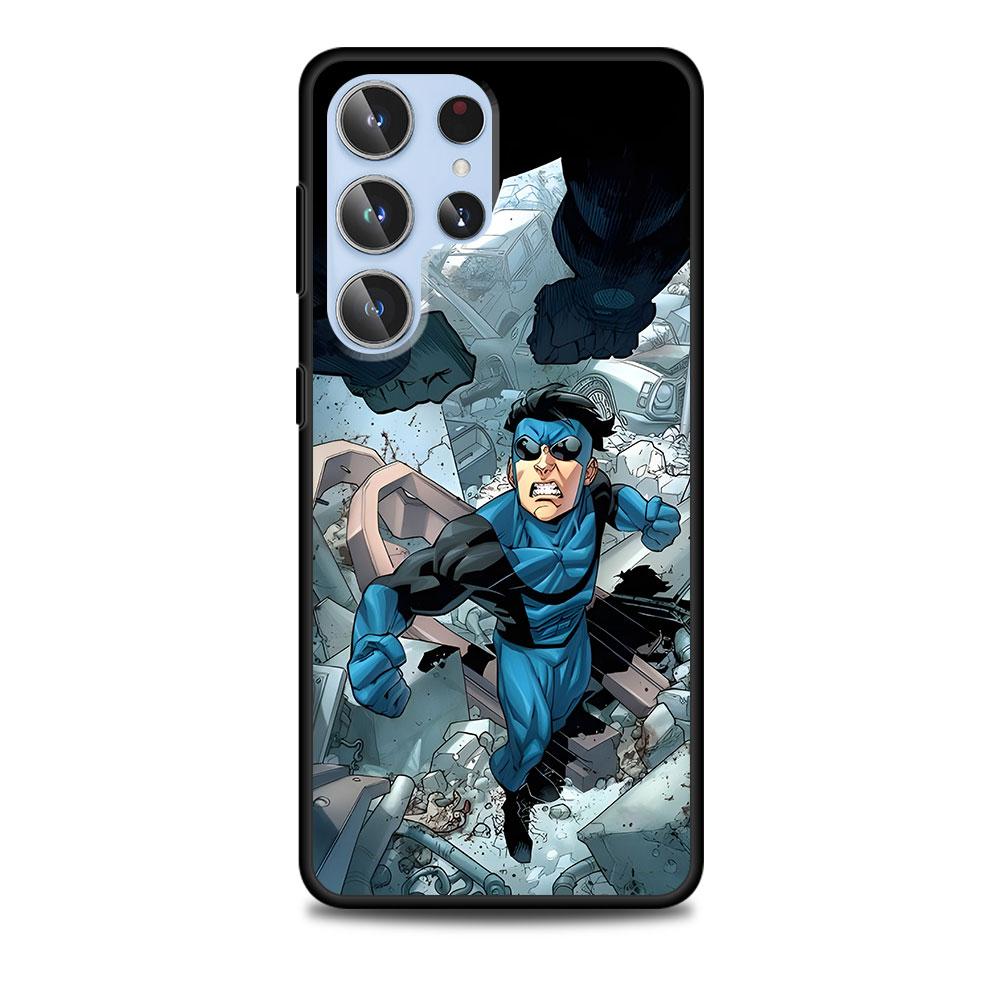 Invincible Comic Case for Samsung Galaxy S23 S21 S20 FE S24 S22 Ultra S10 S10e S9 Plus Soft Black TPU Phone Cover Bumper