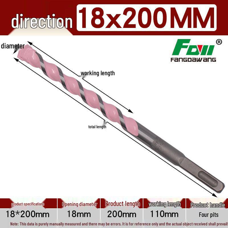 Fang Dawang Concrete Hammer Drill Bit with Dual Handle Options for Impact Drills