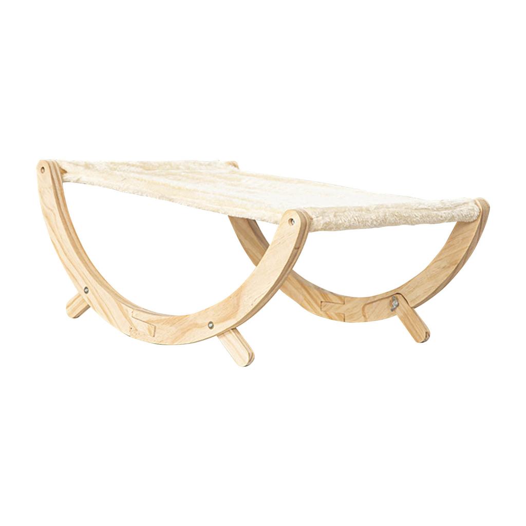 Деревянный гамак для кошек Деревянная кровать-качели для кошек Складная съемная кровать для домашних животных для кошек собак питомцев Плюшевый