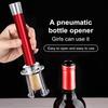 Набор штопоров для вина с воздушным давлением Эффективный штопор Открывалка для бутылок Miracle Air Pressure Pump Открывалка для бутылок с воздушным давлением Пневматический насос для извлечения пробок Набор штопоров для винных бутылок