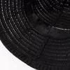 Flat Brim Wide Brim Bucket Hat Contrast Stripes Sun Hat New Hollow Straw Cap  Beach Vacation