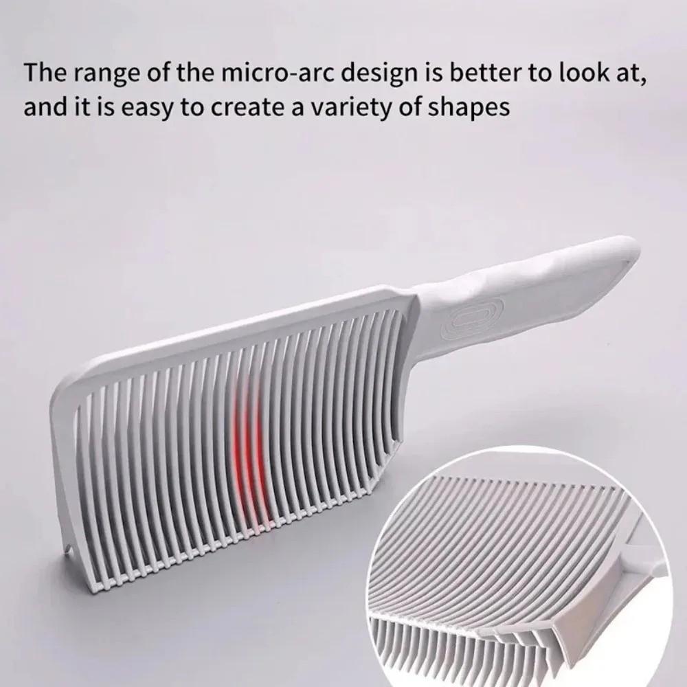 Heat Resistant Fading Comb Plastic Flat Top Hair Cutting Comb Barber Clipper Blending Comb  for Men
