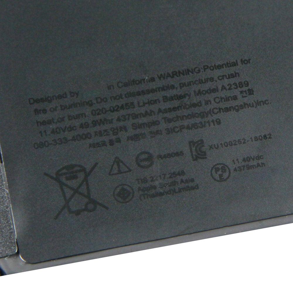 Новая перезаряжаемая литиевая батарея A2389 A2337 для Apple Macbook Air 13" A2179 A1965 A1932 2020 M1 Аккумулятор для ноутбука 4379 мАч