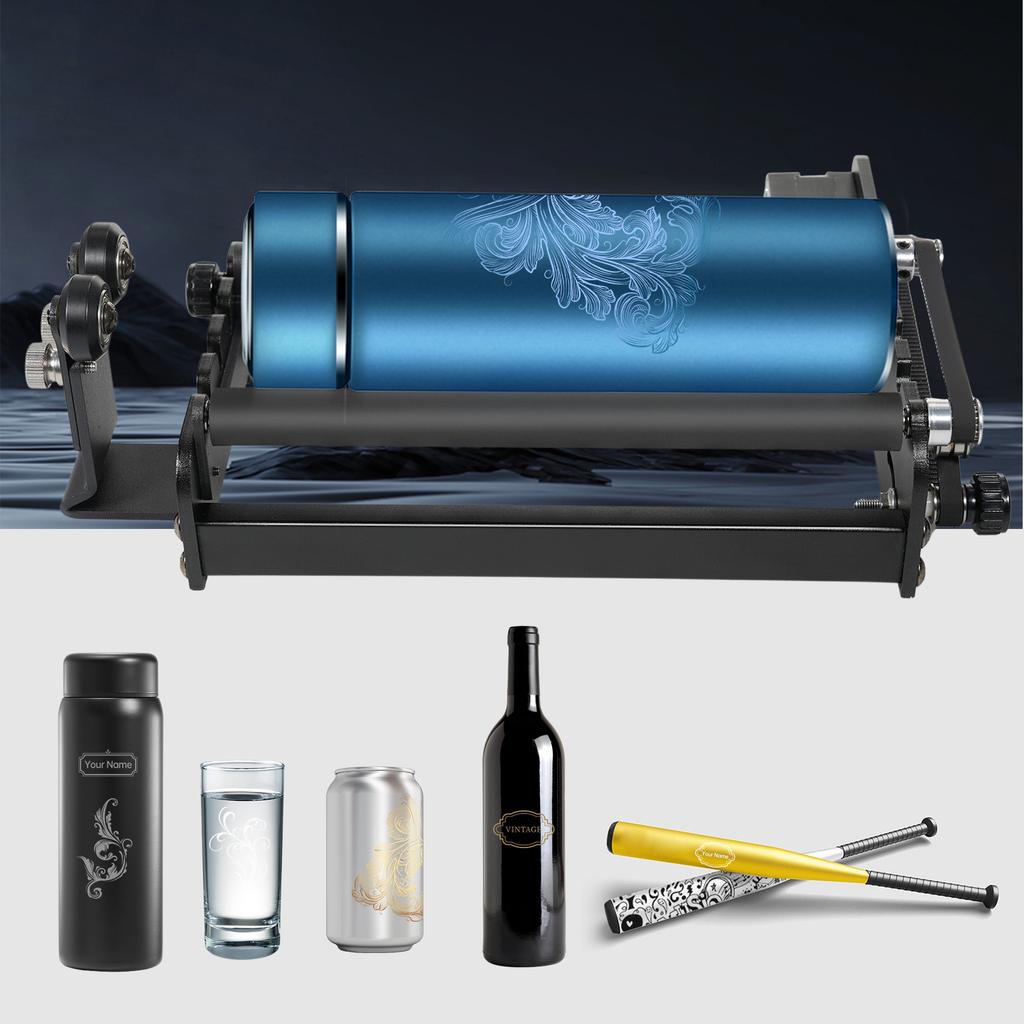 Roller Y Roller 360 degrees Rotating for 4-138mm Different Engraving Diameter 4 Gears Adjustments for Engraving Cylind