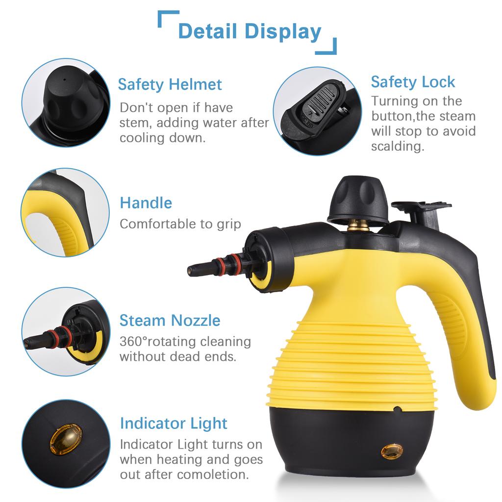 Портативный ручной пароочиститель 1050 Вт Многофункциональный высокотемпературный паровой очиститель под давлением